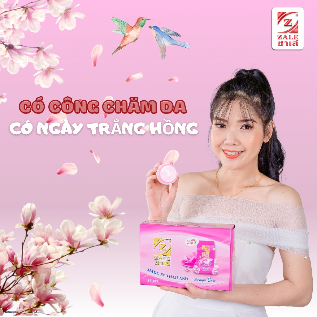 Kem Nén Dưỡng Trắng Da ZALE Hồng Ngọc Trai - Combo 5 hũ