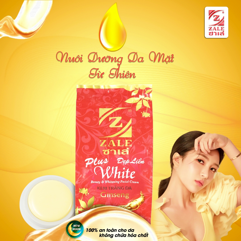 Kem dưỡng sáng da mờ nám, giảm mụn nén [ZALE THÁI] ĐỎ nhân sâm - 1 hũ