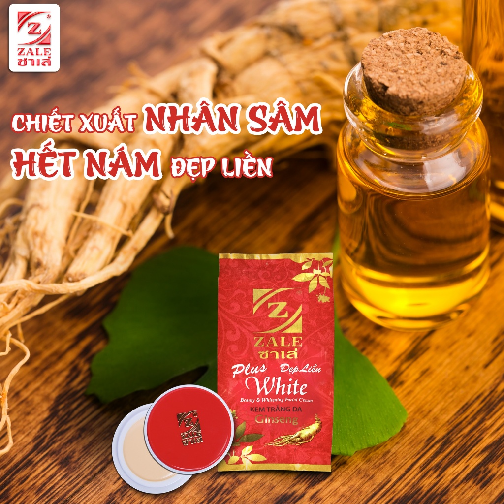 Kem dưỡng sáng da mờ nám, giảm mụn nén [ZALE THÁI] ĐỎ nhân sâm - Combo 10 hũ