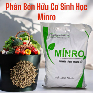 2kg Phân Bón Hữu Cơ Sinh Học Minro Cung Cấp Dưỡng Chất, Tăng Năng Suất Nông Sản Cây Rau, Hoa kiểng, Cây Ăn Trái