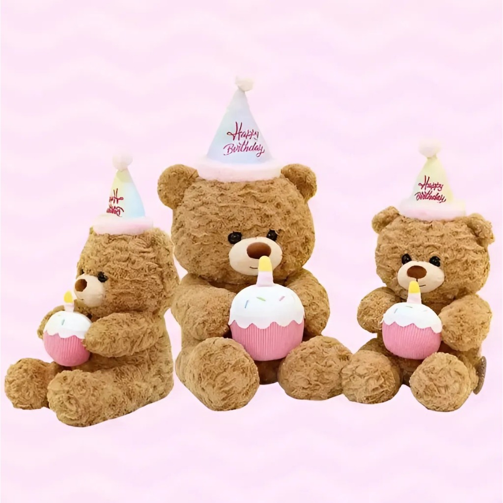 Gấu Bông Teddy Nón Sinh Nhật Happy Birthday Dễ Thương - Gấu Bông Vạn ...