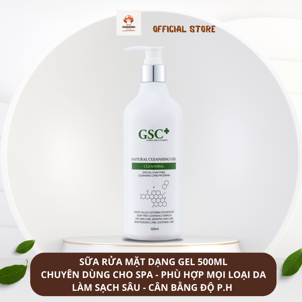 Sữa Rửa Mặt Từ Thiên Nhiên GSC Natural Cleansing Gel 500ml [CHUYÊN DÙNG CHO  SPA] | Shopee Việt Nam