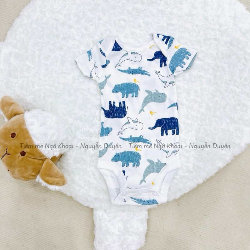 [MD195]3-6M Bodysuit/áo liền thân ngắn tay C.a.r.t.3.r chất liệu cotton mềm mát cho bé xuất xịn