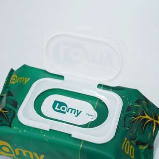 (TẶNG SÁCH TÔ MÀU) Thùng 10 gói khăn ướt Lamy gói lớn 100 tờ không mùi