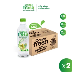 Combo 2 Thùng - Nước hương mía tự nhiên Cane Fresh 500ml 48chai/500ml/2Thùng