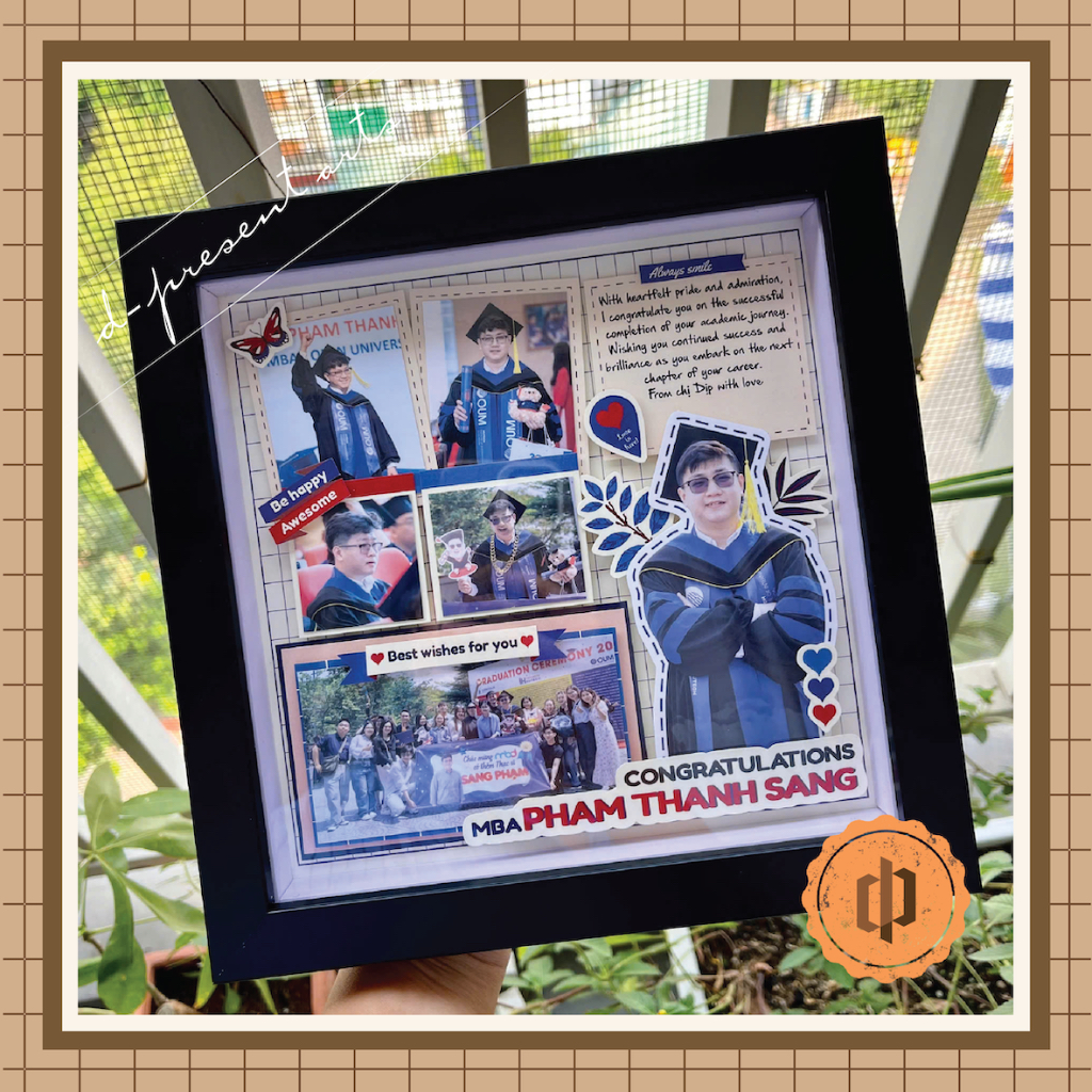 QUÀ TỐT NGHIỆP - Khung ảnh 3D Scrapframe lưu niệm Handmade - Khung ...