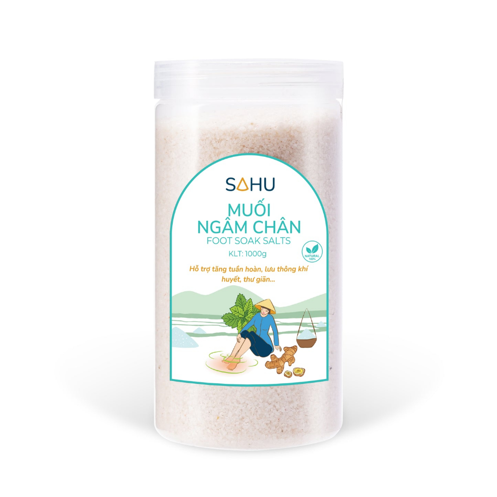 Muối ngâm chân Sahu giúp thư giãn, lưu thông khí huyết Foot Soak Salt