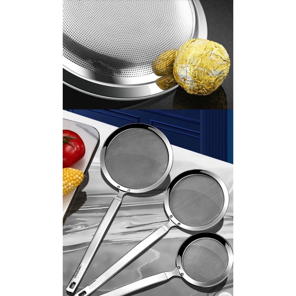 Vợt Bọt Lổ Nhỏ Mịn INOX 304 HÀNG CAO CẤP LOẠI DÀY Lọc Dầu Rây Cháo Em ...