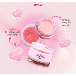 SET TẨY TẾ BÀO CHẾT VÀ DƯỠNG MÔI MỜ THÂM 2 IN 1 MIRA B780