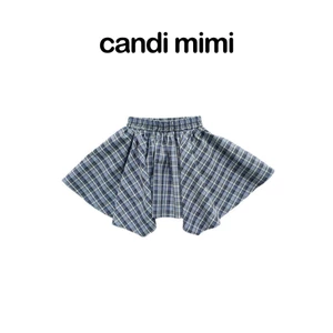 CANDI MIMI Chân váy kẻ caro cách điệu - Phong cách Hàn Quốc