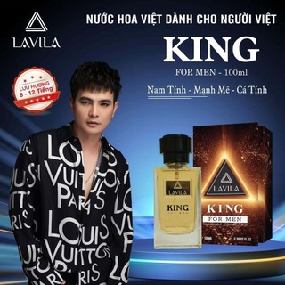 Nước hoa LAVILA King phong cách nam tính, mạnh mẽ, cá tính 100ml - Tặng chai nhỏ 20ml