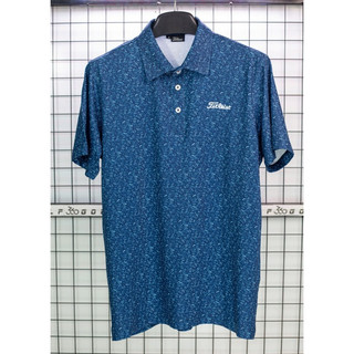 Áo golf Titleist màu xanh phói hoạ tiết co dãn , thoải mai ,đàn hồi