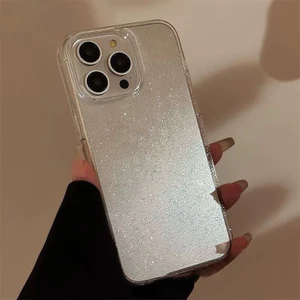 Ốp iphone dẻo trong suốt lấp lánh ánh kim
