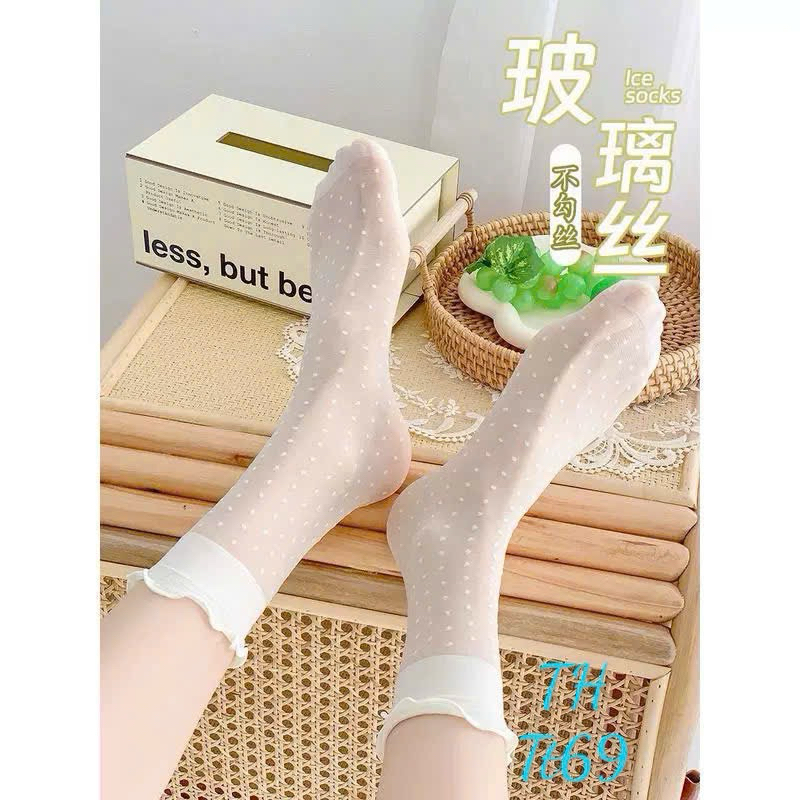 Sét 10 đôi tất lưới ren công chúa cổ bèo tt69