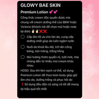 GLOWY BAE SKIN - PREMIUM LOTION HỖ TRỢ DƯỠNG TRẮNG VÀ PHỤC HỒI NUÔI DƯỠNG DA BODY 300ml/500ml