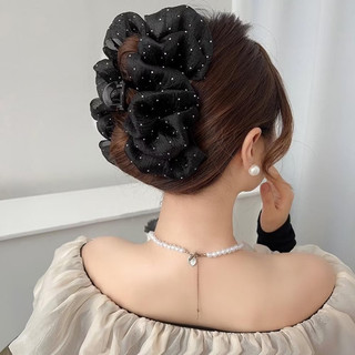 kẹp tóc cua nơ lưới,kẹp bong bóng kính đính đá nhẹ nhàng tiểu thư