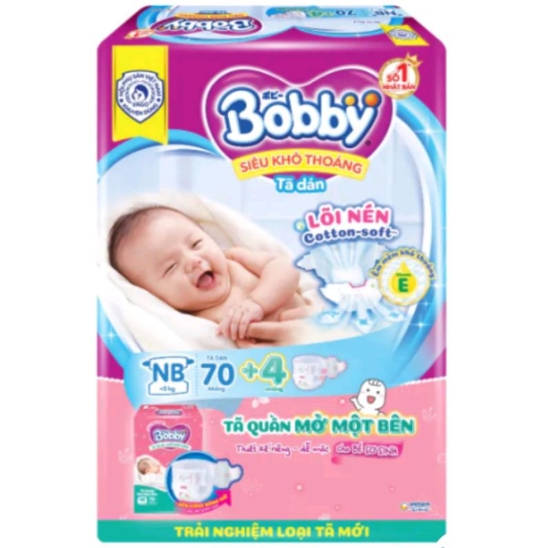 Tã dán Bobby BN sơ sinh 38 miếng hoặc 70 miếng