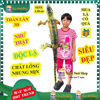 THÚ BÔNG THẰN LẰN THẠCH SÙNG TẮC KÈ 3D NHƯ THẬT SIZE LỚN 1M3, NHỎ 70CM, NHỒI GÒN 100% GẤU BÔNG DOLL