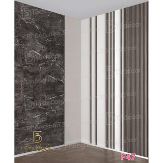 Phông nền 3D 5D cao cấp giả tường đá decor phòng studio sang trọng