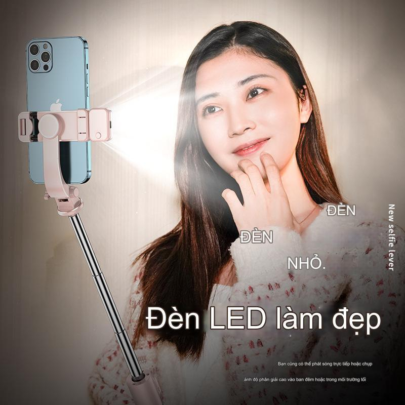 Gậy chụp hình ảnh selfie 3 chân chắc chắn có điều khiển từ xa kèm đèn led trợ sáng cao cấp xoay 360 độ, gậy livestream