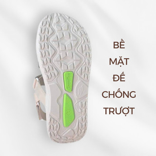 Giày Sandal Nam Nữ Màu Kem Xanh Đen SHONHOU SP414 Đế Cao 4cm, Siêu Nhẹ, Quai Bền, Dép Quai Hậu Đi Học Đi Chơi Đi Làm