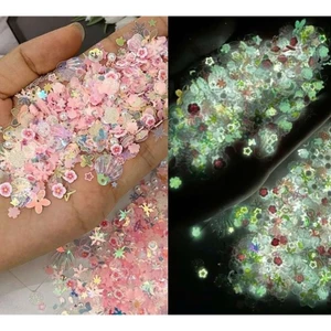 50g Kim SA dạ quang làm nail, tranh cát lún.