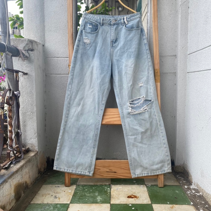 2hand quần jean dài eo 71cm dài 98cm mã 277 | Shopee Việt Nam
