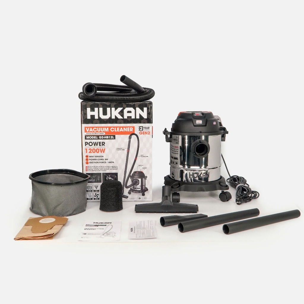 Máy Hút Bụi 12L G2-HB12L (GEN2) – Công Suất 1200W, Lực Hút 16Kpa, Dung Tích Lớn, Phụ Kiện Đầy Đủ [Hàng chính hãng]