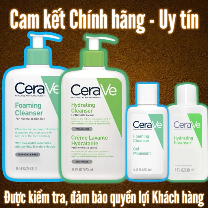 Sữa rửa mặt làm sạch da CERAVE