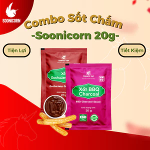 🥫 Combo 2 Loại Xốt 20g | Xốt BBQ Charcoal – GochuJang Gabli | Gói Lẻ Tiện Lợi – Soonicorn