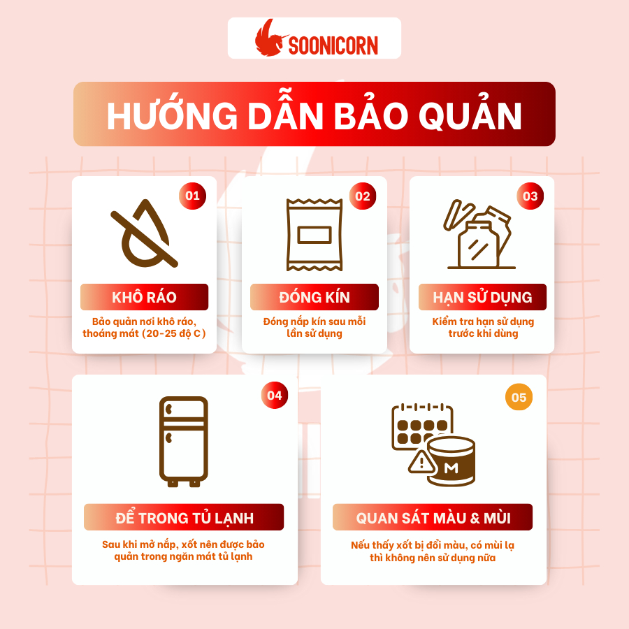 🍑 Xốt Xí Muội 220g | Sốt Chua Ngọt Đậm Đà Dùng Chấm Gà Nướng, Hoa Quả, Pha Chế Nước – Soonicorn