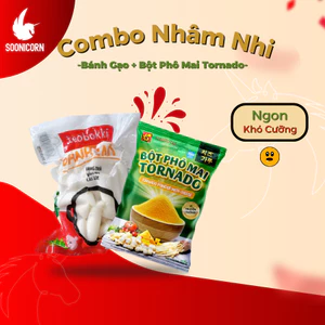 🍘 Combo Bánh Gạo 500g + Bột Phô Mai Tornado 100g | Tokbokki Hàn Quốc Lắc Phô Mai – Soonicorn