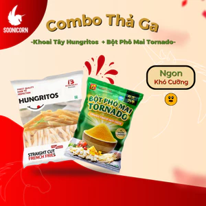 🍟 Combo Khoai Tây Hungritos 1kg + Bột Phô Mai Tornado 100g | Làm Khoai Lắc Phô Mai – Soonicorn