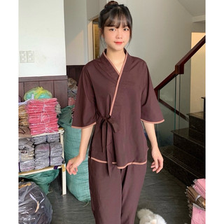 Nhật Nơ Trơn Nữ # KhôngThêu #Big Size Đồ Lam Đi Chùa