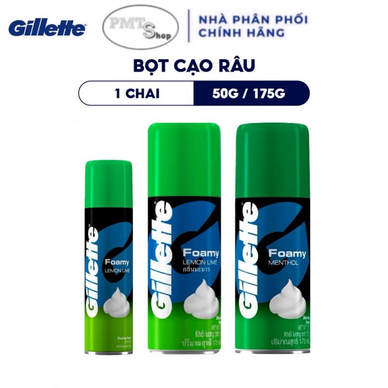Kem Bọt cạo râu Gillette 175g hương Bạc Hà / Chanh 175ml | Shopee Việt Nam