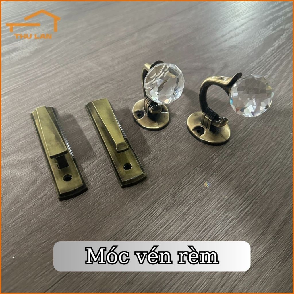 Móc vén rèm pha lê ánh kim - Móc vén rèm hợp kim cổ điển - Xưởng rèm ...