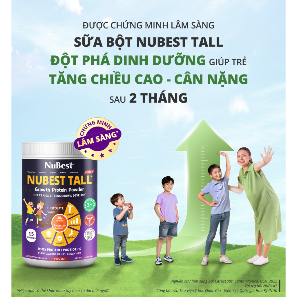 Ảnh Thực Phẩm Bổ Sung Sữa Bột NuBest Tall -  Hỗ Trợ Tiềm Năng Phát Triển Cho Trẻ Từ 3 Tuổi 2