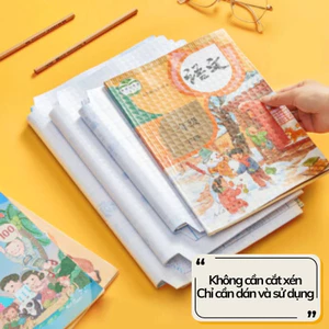 30 bọc sách Decal cao cấp đầy đủ 3 kích thước dùng cho học sinh từ lớp 1-12