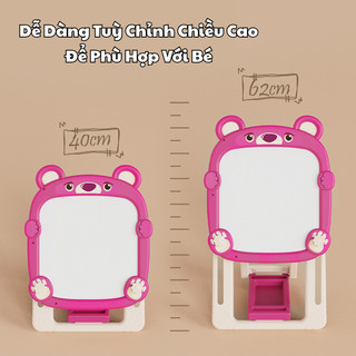 Bảng Vẽ 2 Mặt Từ Tính Kèm Giá Đỡ Điều Chỉnh Chiều Cao - Bảng Viết Thông Minh Tặng Kèm Phụ Kiện Bút Màu Và Phấn Cho Bé
