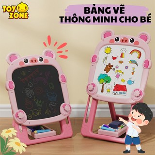 Bảng Vẽ 2 Mặt Từ Tính Kèm Giá Đỡ Điều Chỉnh Chiều Cao - Bảng Viết Thông Minh Tặng Kèm Phụ Kiện Bút Màu Và Phấn Cho Bé
