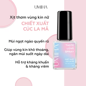 Nước hoa vùng kín nữ UMIHA (10ml) - Xịt dưỡng thơm vùng kín, ngăn mùi và vi khuẩn gây viêm ngứa, cân bằng PH, khô thoáng
