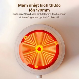 Bếp Từ Đơn Tròn Fujihome IC-H02 2200W, 6 Mức Nhiệt, Ceramic Chống Nước, An Toàn Tiết Kiệm Điện