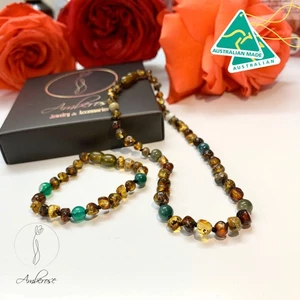 Bộ Vòng Amber Úc chính hãng size 35 cm
