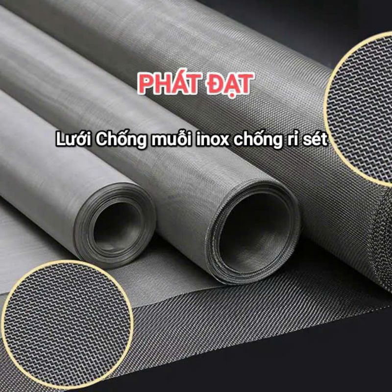 Lưới muỗi inox 304 cao 1m5 x dài 1m chống rỉ sét dùng để ngăn chặn côn ...