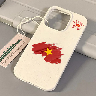 Ốp Lưng iPhone lúa mì in hình LÁ CỜ ĐỎ SAO VÀNG iphone 17 16 16pro 16promax 11/12/13/14/15/Pro/Max 7plus lma214