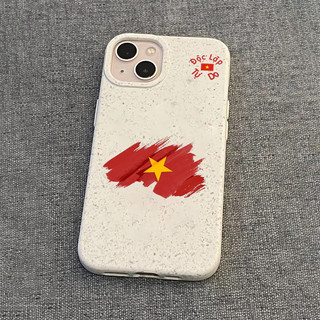 Ốp Lưng iPhone lúa mì in hình LÁ CỜ ĐỎ SAO VÀNG iphone 17 16 16pro 16promax 11/12/13/14/15/Pro/Max 7plus lma214