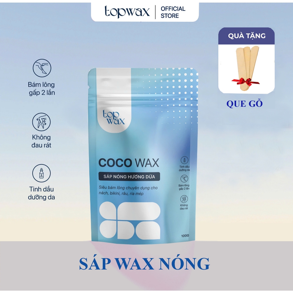 Sáp Wax Lông Nóng Hương Dừa Cao Cấp COCO WAX - TOP WAX Siêu Bám Lông ...