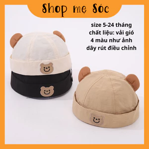 Mũ Beanie MŨ NỒI Thêu Hình Gấu Dễ Thương Phong Cách Híp Hốp Thời Trang Cho Bé Yêu mesocshop