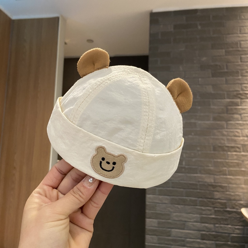 Mũ Beanie MŨ NỒI Thêu Hình Gấu Dễ Thương Phong Cách Híp Hốp Thời Trang Cho Bé Yêu saubabi