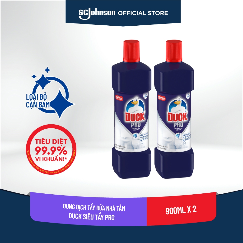 Ảnh DUCK Combo 2 Tẩy Rửa Nhà Tắm Siêu Tẩy Pro 900ml/Chai 2